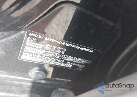 2015 BMW 750Li xDrive from USA, damaged, VIN WBAYF8C54FD655428